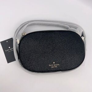 Kate Spade Glimmer Glimmer Oval Camera Bag KE459 Black